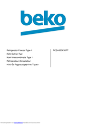 Beko RCSA330K30PT Handbuch