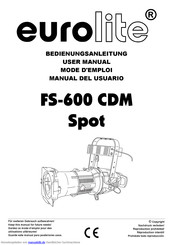 EuroLite FS-600 CDM Bedienungsanleitung