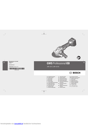 Bosch GWX Professional 18V-10 SC Originalbetriebsanleitung