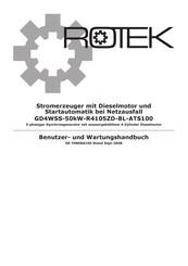 Rotek GD4WSS-50kW-R4105ZD-BL-ATS100 Benutzer- Und Wartungshandbuch