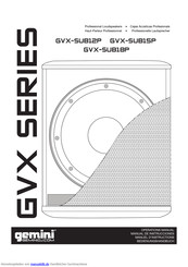 Gemini GVX-SUB12P Bedienungshandbuch