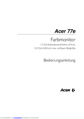 Acer 77e Bedienungsanleitung