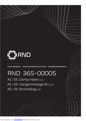 RND 365-00005 Bedienungsanleitung
