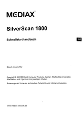 MEDIAX SilverScan 1800 Schnellstart Handbuch