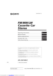 Sony XR-3501MK2 Bedienungsanleitung