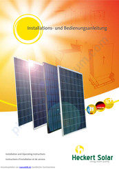 Heckert Solar NeMo P Standard Installations- Und Bedienungsanleitungen