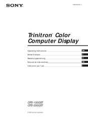 Sony Trinitron CPD-100GST Bedienungsanleitung