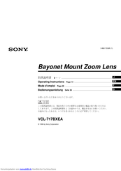 Sony VCL-717BXEA Bedienungsanleitung