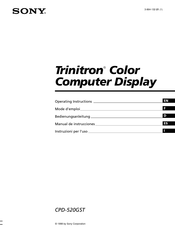 Sony Trinitron CPD-520GST Bedienungsanleitung