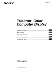 Sony Trinitron CPD-210EST9 Bedienungsanleitung
