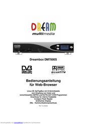 DREAM MULTIMEDIA Dreambox DM7000S Bedienungsanleitung
