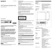 Sony HDCU3300R Bedienungshandbuch