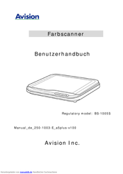 Avision Inc. BS-1005S Benutzerhandbuch