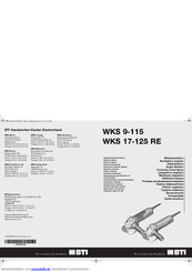 BTI WKS 17-125 RE Originalbetriebsanleitung