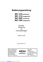 aditec MIC 1018 Bedienungsanleitung