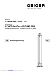 GEIGER SOLIDline GU4506/55 Bedienungsanleitung
