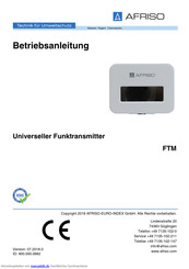 afriso FTM TF Betriebsanleitung