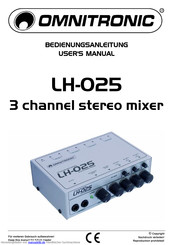 Omnitronic LH-025 Bedienungsanleitung