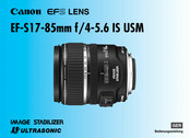 Canon EF-S17-85mm f/4-5.6 IS USM Bedienungsanleitung