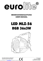 EuroLite LED MLZ-56 RGB 36x3W Bedienungsanleitung