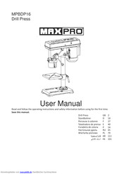MaxPro MPBDP16 Bedienungsanleitung