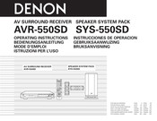 Denon AVR-550SD, SYS-550SD Bedienungsanleitung