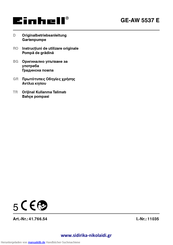 EINHELL GE-AW 5537 E Originalbetriebsanleitung