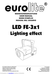EuroLite LED FE-3x1 Bedienungsanleitung