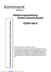 Kontinent Deluxe EGSP1400 E Bedienungsanleitung