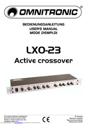 Omnitronic LXO-23 Bedienungsanleitung
