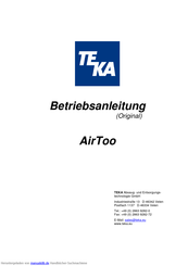 Teka AirToo Betriebsanleitung