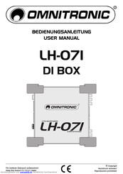Omnitronic LH-071 Bedienungsanleitung