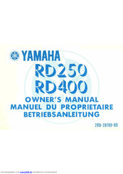 Yamaha RD400 Betriebsanleitung