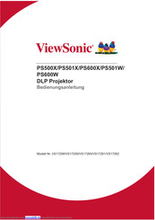 ViewSonic PS600X Bedienungsanleitung