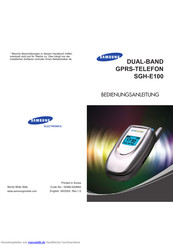 Samsung SGH-E100 Handbuch