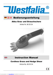 Westfalia 86 30 34 Bedienungsanleitung