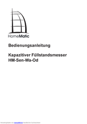 HomeMatic HM-Sen-Wa-Od Bedienungsanleitung