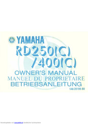 Yamaha RD250I Betriebsanleitung