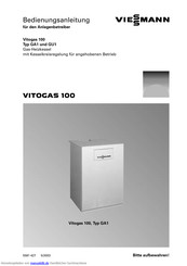 Viessmann Vitogas 100 Typ GU1 Bedienungsanleitung Für Den Anlagenbetreiber