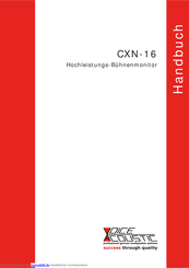Voice-Acoustic CXN-16 Handbuch
