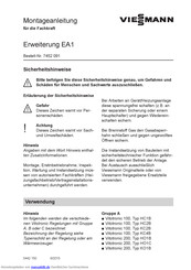 Viessmann Erweiterung EA1 Montageanleitung Für Die Fachkraft