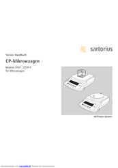 Sartorius CP2P-F Servicehandbuch