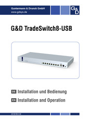 G&D TradeSwitch8-USB Installation Und Bedienung