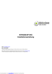 Blick-Store NVR4208-8P-4KS Installationsanleitung