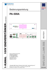 Phoenix PA-500A Serie Bedienungsanleitung