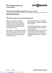 Viessmann H1 Montageanleitung Für Die Fachkraft