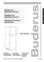 Buderus WPL 60IMR Montage- Und Gebrauchsanweisung
