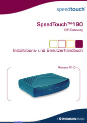 THOMSON SpeedTouch 190 Installations- Und Benutzerhandbuch