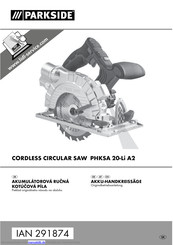 Parkside PHKSA 20-Li A2 Originalbetriebsanleitung