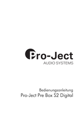 Pro-Ject Pre Box S2 Digital Bedienungsanleitung